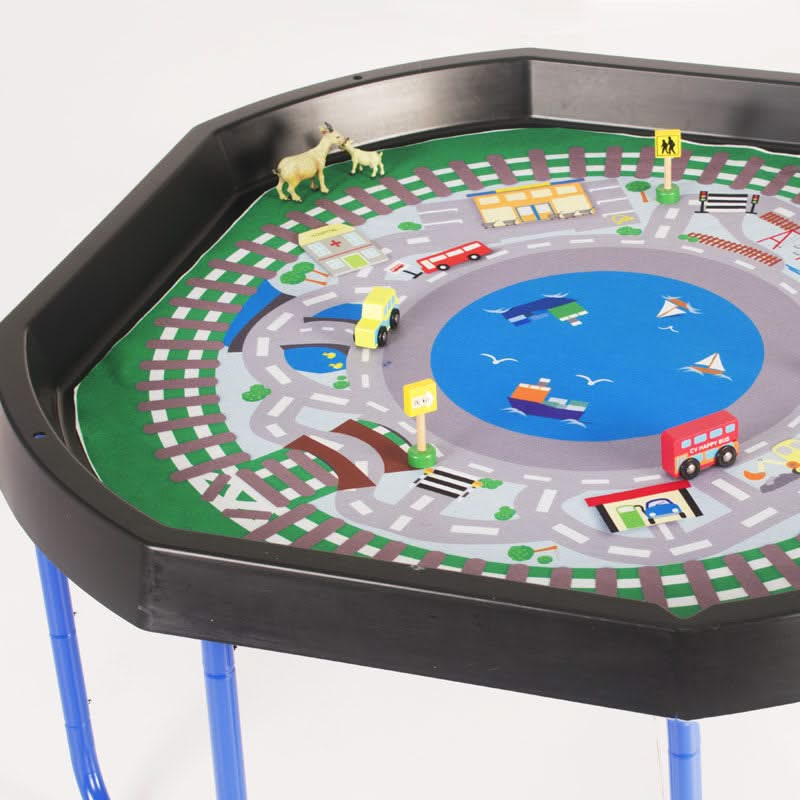 Tuff Tray Insert Double Sided Play Mat Insert: Exploring Through Play, Tuff Tray Insert Double Sided Play Mat Insert: Exploring Through Play,Tuff Tray Insert Double Sided Play Mat, Tuff Tray Insert Double-Sided Play Mat – Exploring Through Play Enhance learning and imaginative play with the Tuff Tray Insert Double-Sided Play Mat, designed for use in Tuff Trays, play trays, or on tabletops. With two engaging play scenes – Little Town on one side and Down by the River on the other – this mat provides endless 