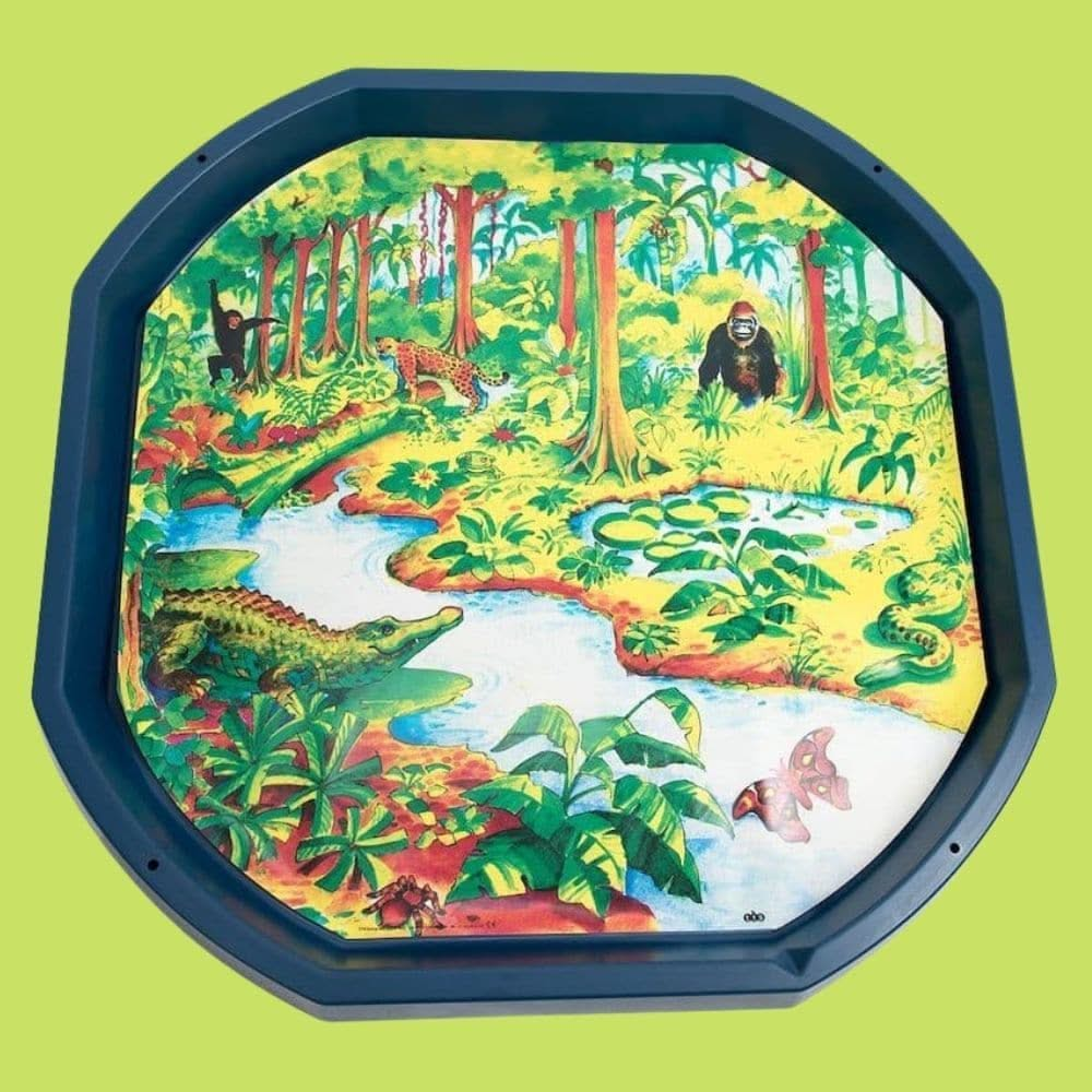 Tuff Tray Insert Jungle, Tuff Tray Insert Jungle,Tuff Tray Insert Rainforest,Tuff tray mats,early years resources, educational resources, educational materials, childrens learning resources, childrens learning materials, Tuff Tray Insert Jungle,The Tuff Tray Insert Jungle is a beautifully illustrated mat that transforms your Tuff Tray into an exciting jungle habitat. The mat features vibrant, detailed illustrations of a lush jungle environment, providing a stimulating backdrop for imaginative play and learn