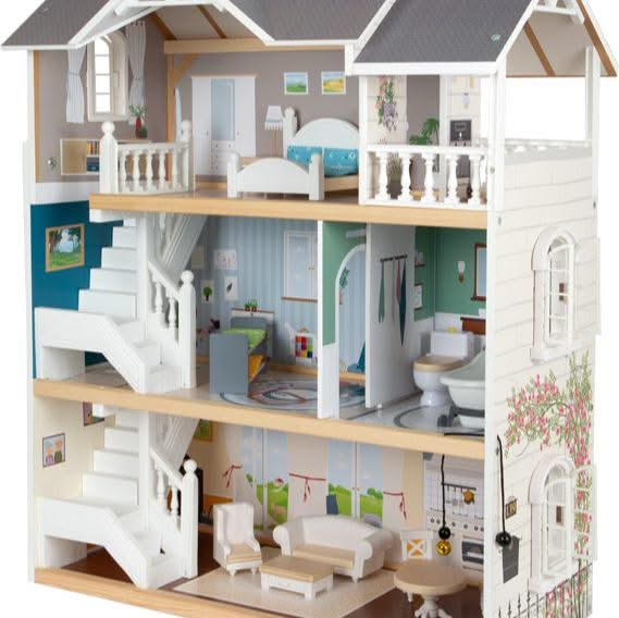 Urban Villa Doll House, Urban Villa Doll House,Bigjigs Heritage Playset Rose Cottage,Bigjigs Rose Cottage,Rose Cottage Dolls House,Dolls House,childrens dolls house,nursery dolls house,large dolls house,kids dolls house, Urban Villa Doll House,Urban Villa Doll House Step into a world of imaginative play with the Urban Villa Doll House, a large, sturdy wooden dollhouse designed with intricate details and modern aesthetics both inside and out. This three-story dollhouse is perfect for young builders and story