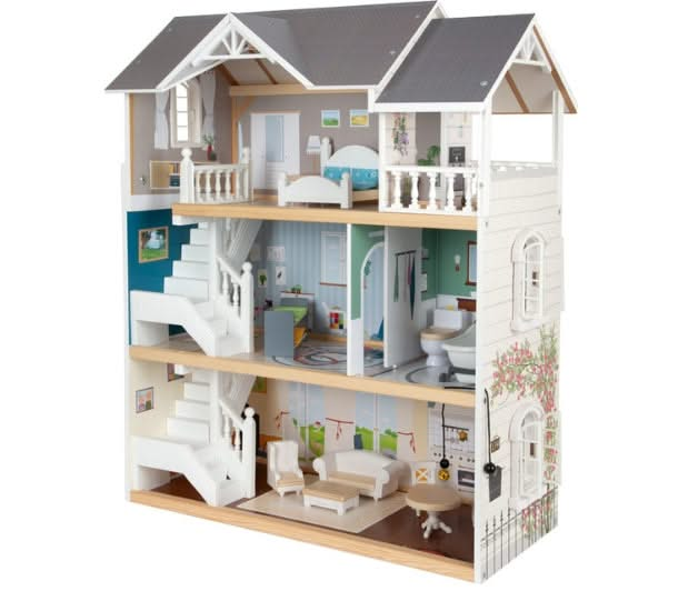 Urban Villa Doll House, Urban Villa Doll House,Bigjigs Heritage Playset Rose Cottage,Bigjigs Rose Cottage,Rose Cottage Dolls House,Dolls House,childrens dolls house,nursery dolls house,large dolls house,kids dolls house, Urban Villa Doll House,Urban Villa Doll House Step into a world of imaginative play with the Urban Villa Doll House, a large, sturdy wooden dollhouse designed with intricate details and modern aesthetics both inside and out. This three-story dollhouse is perfect for young builders and story