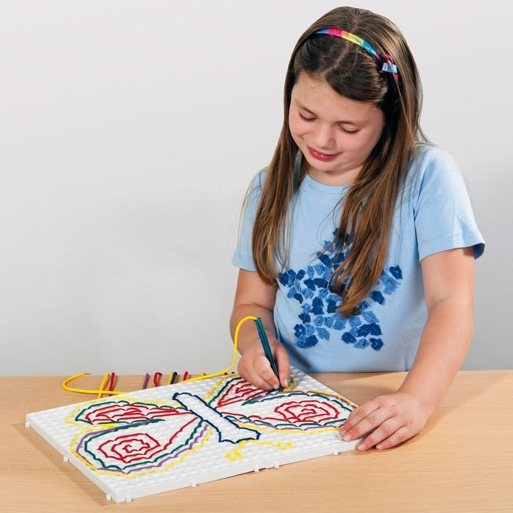 White Rectangular Pattern Boards, White Rectangular Pattern Boards,nexus,Threading toys,threading games,special needs threading games,children's threading toys,autism west midlands discount code, White Rectangular Pattern Boards,These White Rectangular Pattern Boards are an excellent teaching tool which helps pupils learn how to thread laces to make creative and colourful shapes. The White Rectangular Pattern Boards help improve hand and eye co-ordination pushing the lace into a hole and onto the next to cr