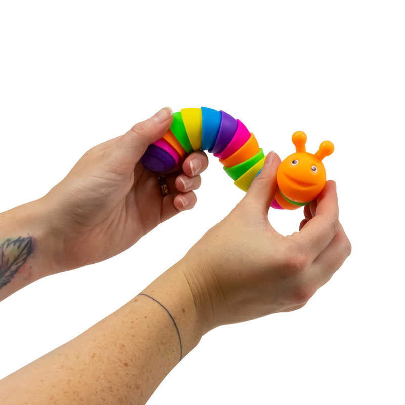 Wiggle Caterpillar, Wiggle Caterpillar,sensory slug,sensory fidget toy,,Sensory Toys,, Wiggle Caterpillar – A Sensory Delight for Endless Fun! Introduce your child to the Wiggle Caterpillar, an adorable, sensory-friendly companion that provides hours of squishy, wiggly fun! This brightly coloured fidget toy is perfect for little hands to squish, stretch, and wiggle, making it a fantastic tool for tactile exploration and stress relief. Whether used as a fidget toy, a sensory aid, or a fun plaything, the Wigg