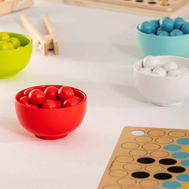 Wooden Fine Motor Pattern Balls, Wooden Fine Motor Pattern Balls,children's wooden toys,children's imaginative play ideas, Wooden Fine Motor Pattern Balls – A Fun and Educational Fine Motor Skills Toy Introduce your child to a world of creativity, colour recognition, and fine motor skill development with the Wooden Fine Motor Pattern Balls set. Specially designed for little hands, this engaging toy encourages children to explore patterns, improve dexterity, and develop essential cognitive skills in a fun an