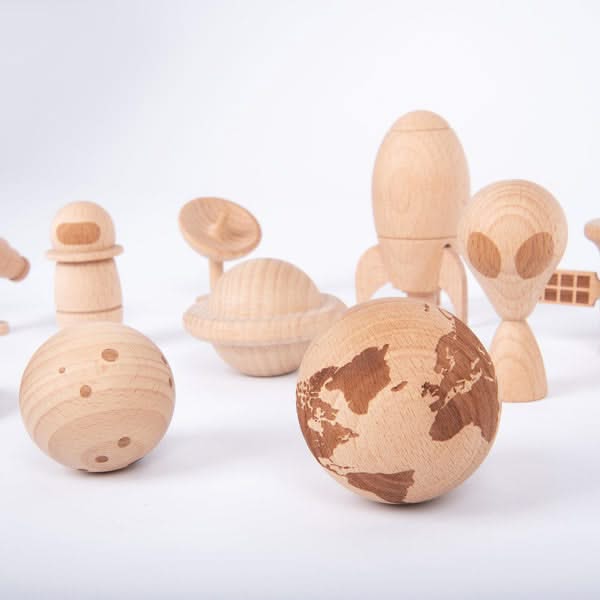 Wooden Space Adventure - Pk10, Wooden Space Adventure - Pk10, TICKIT Wooden space adventure,natural play resources,Heuristic Play babies,baby Heuristic Play,toddler Heuristic Play,Heuristic Play resources,Heuristic Play ideas, Wooden Space Adventure - Pk10,The TickiT® Wooden Space Adventure Set is an engaging, tactile collection designed to spark young imaginations and inspire discussions about space and the universe. Each piece is carefully crafted from smooth, solid beechwood, offering a natural look and 