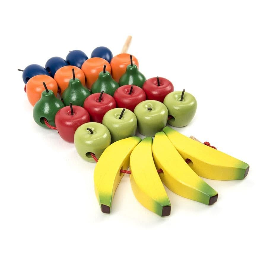 Wooden Threading Fruits 24 Pack, Wooden Threading Fruits 24 Pack, Numeracy educational materials, children's educational learning resources, children's learning materials, teaching resources for children, Wooden Threading Fruits 24 Pack,The Wooden Threading Fruits are perfect for promoting hand-eye and sequencing skills. Large, wooden pieces of fruit easy enough for small hands to manipulate. The Wooden Threading Fruits set is excellent for developing fine motor skills as well as sorting, matching and seque