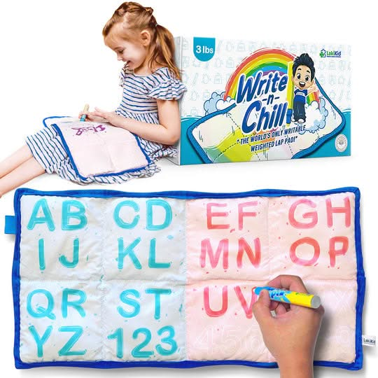 Write-N-Chill Writable Weighted Lap Pad, Write-N-Chill Writable Weighted Lap Pad,Lap Pad,Sensory Lap Pad,Weighted Lap Pad,sensorydirect lap pads,weighted lap pads, Write-N-Chill Writable Weighted Lap Pad,Write-N-Chill Writable Weighted Lap Pad Introducing the Write-N-Chill Writable Weighted Lap Pad, the world's first multi-functional lap pad that combines sensory therapy with creative fun! This revolutionary tool is designed to provide deep pressure calming benefits while also offering an engaging, writable